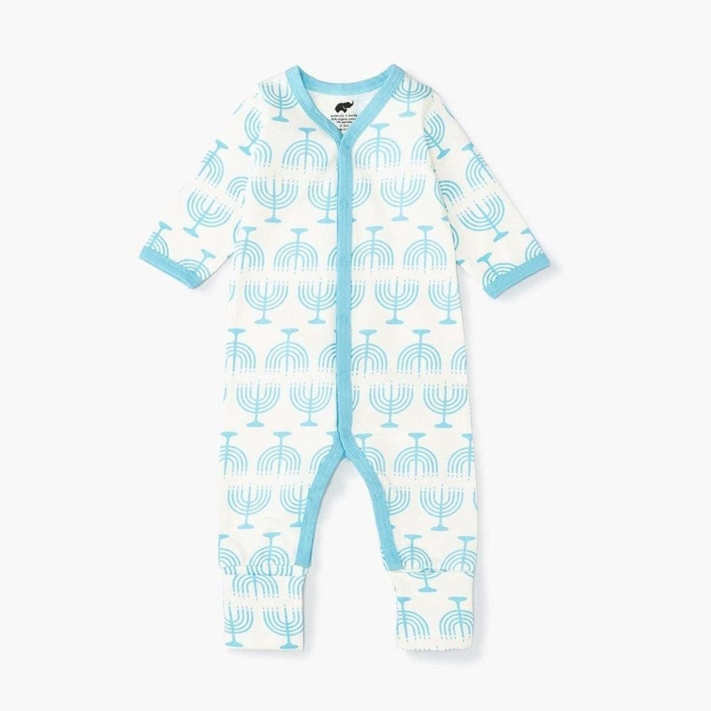 NEW Monica + Andy Light the Menorah Hanukkah Holidays pajamas 3-6 months - Picture 1 of 5
